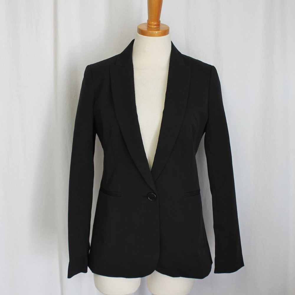 J Crew Parke blazer in bi-stretch cotton black NWT
